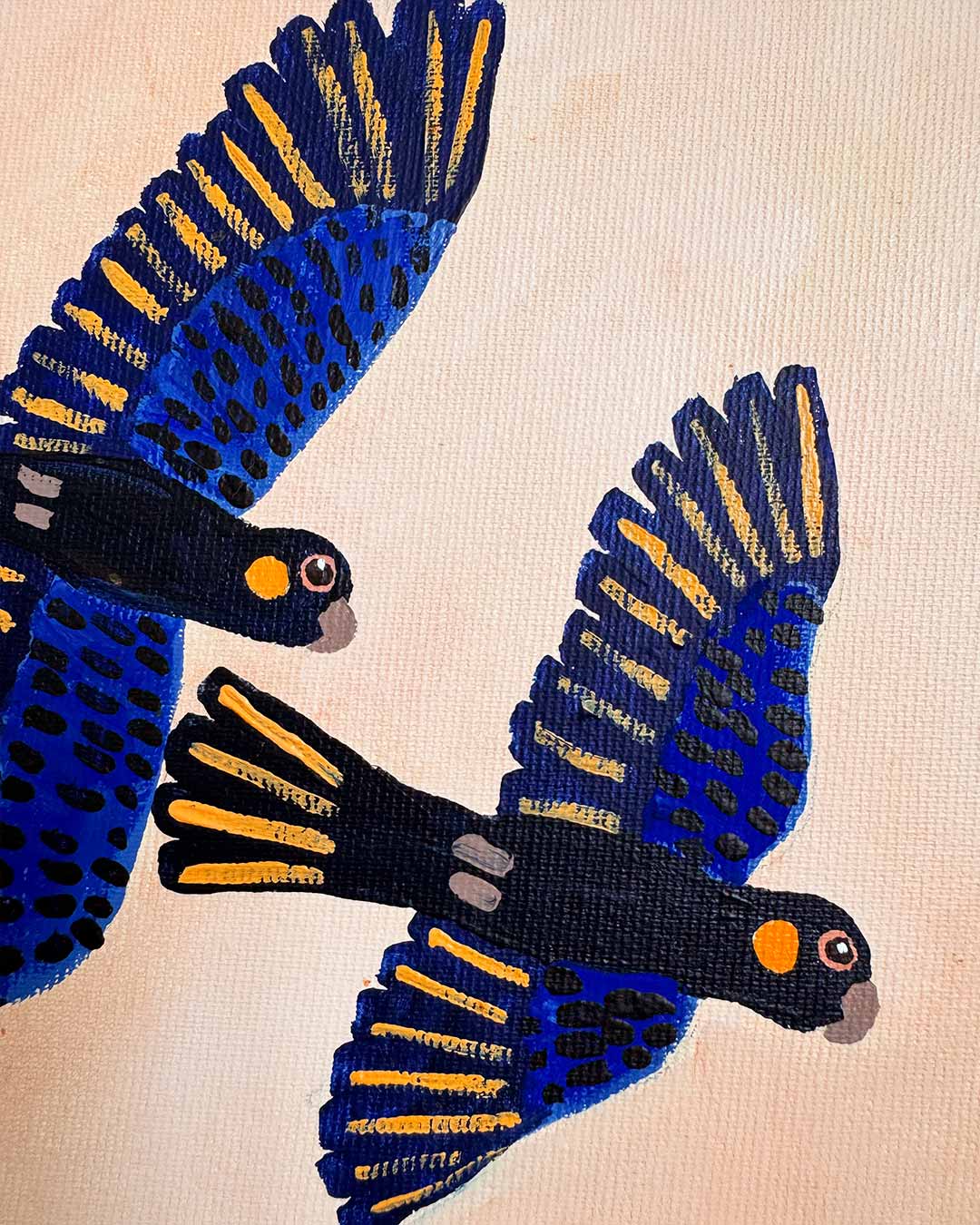 Black Cockatoos In Flight Fine Art Print
