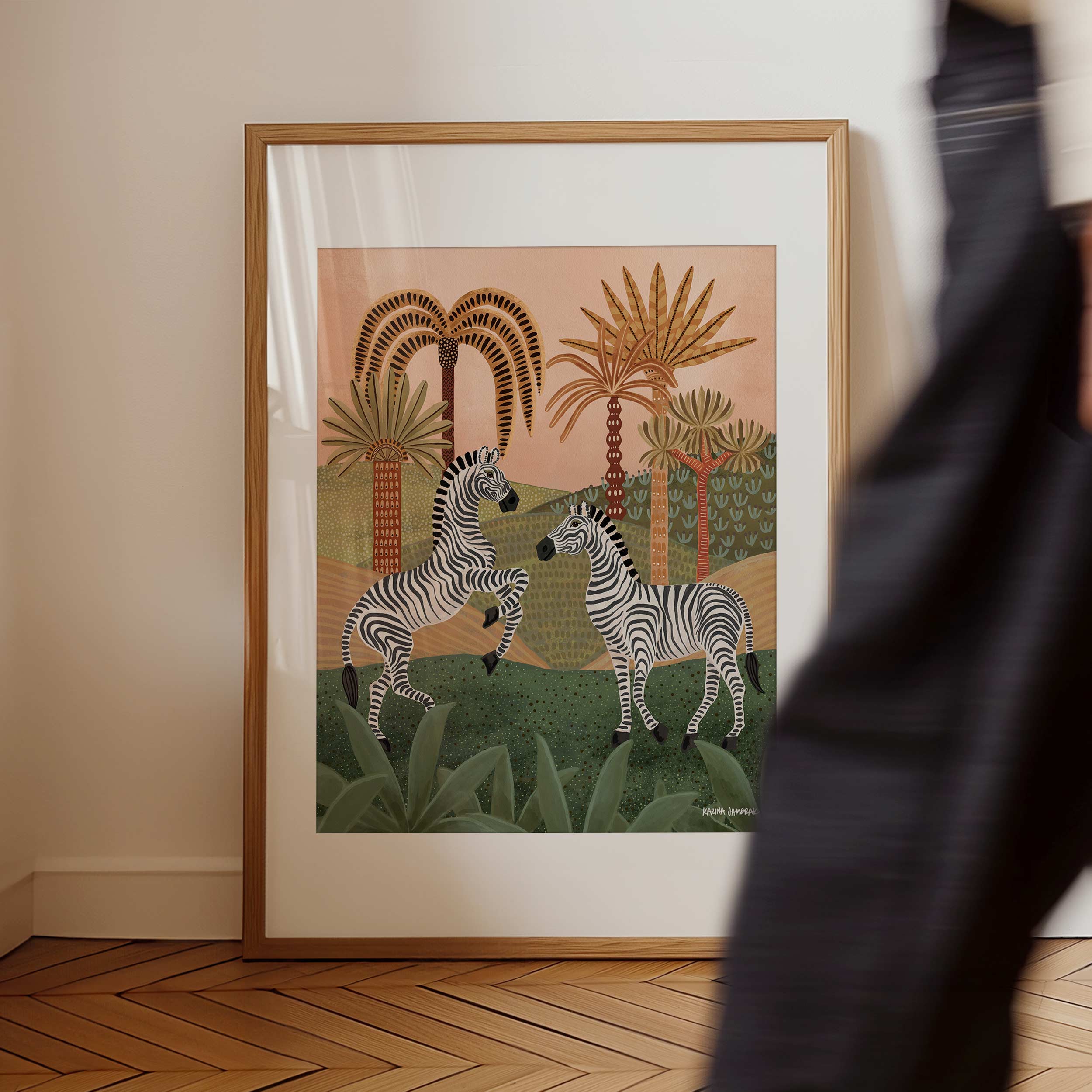 Zebra Play Fine Art Print