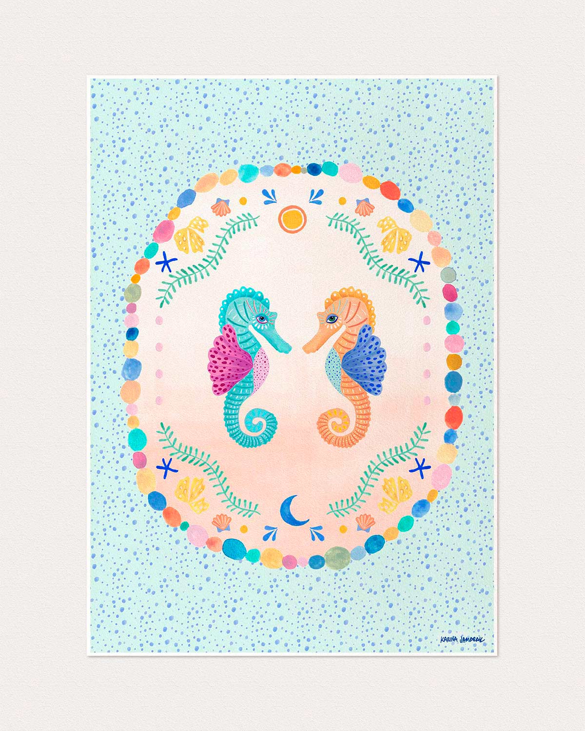 Seahorse Sweethearts Fine Art Print