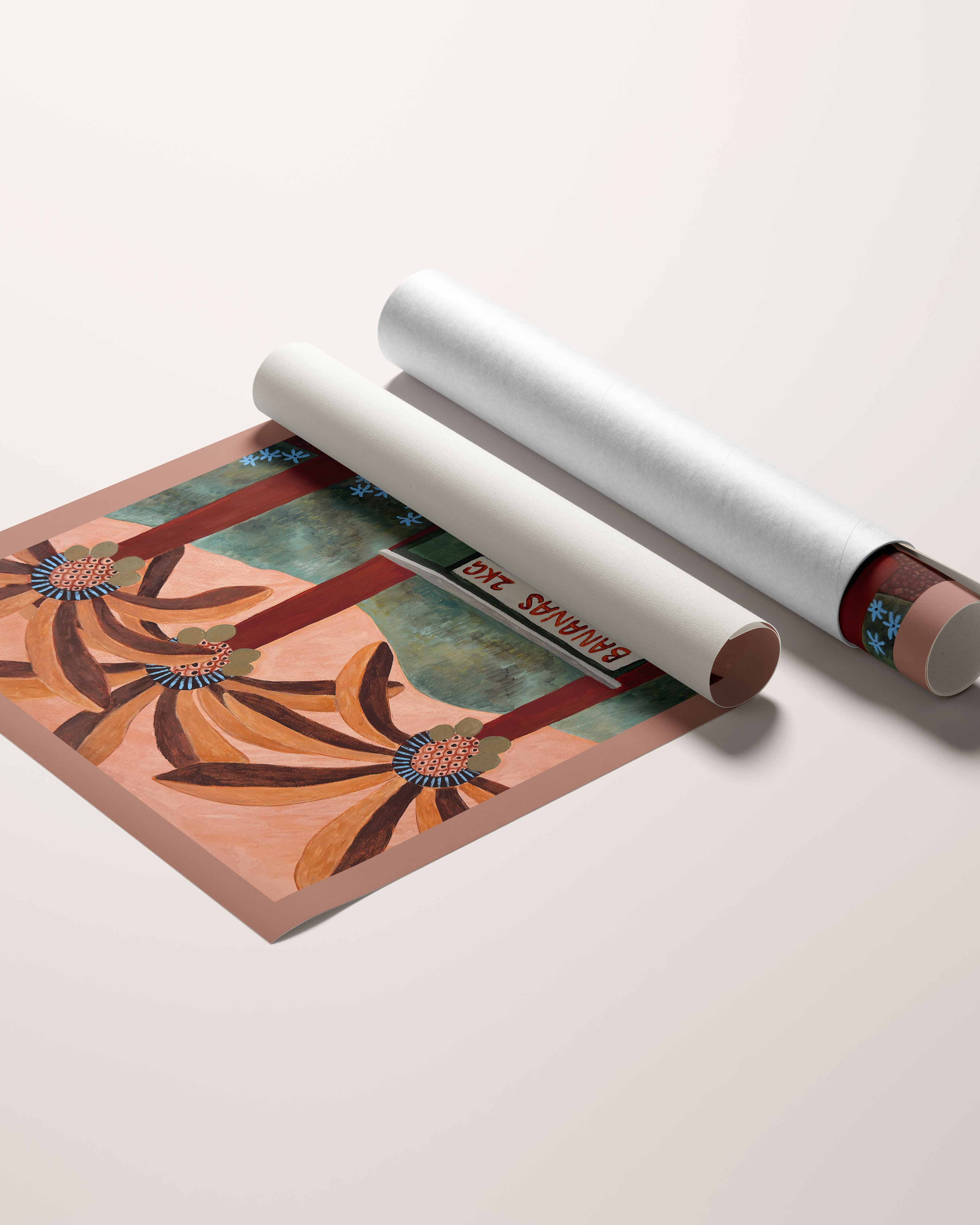 Roadside Banana Cart Fine Art Print