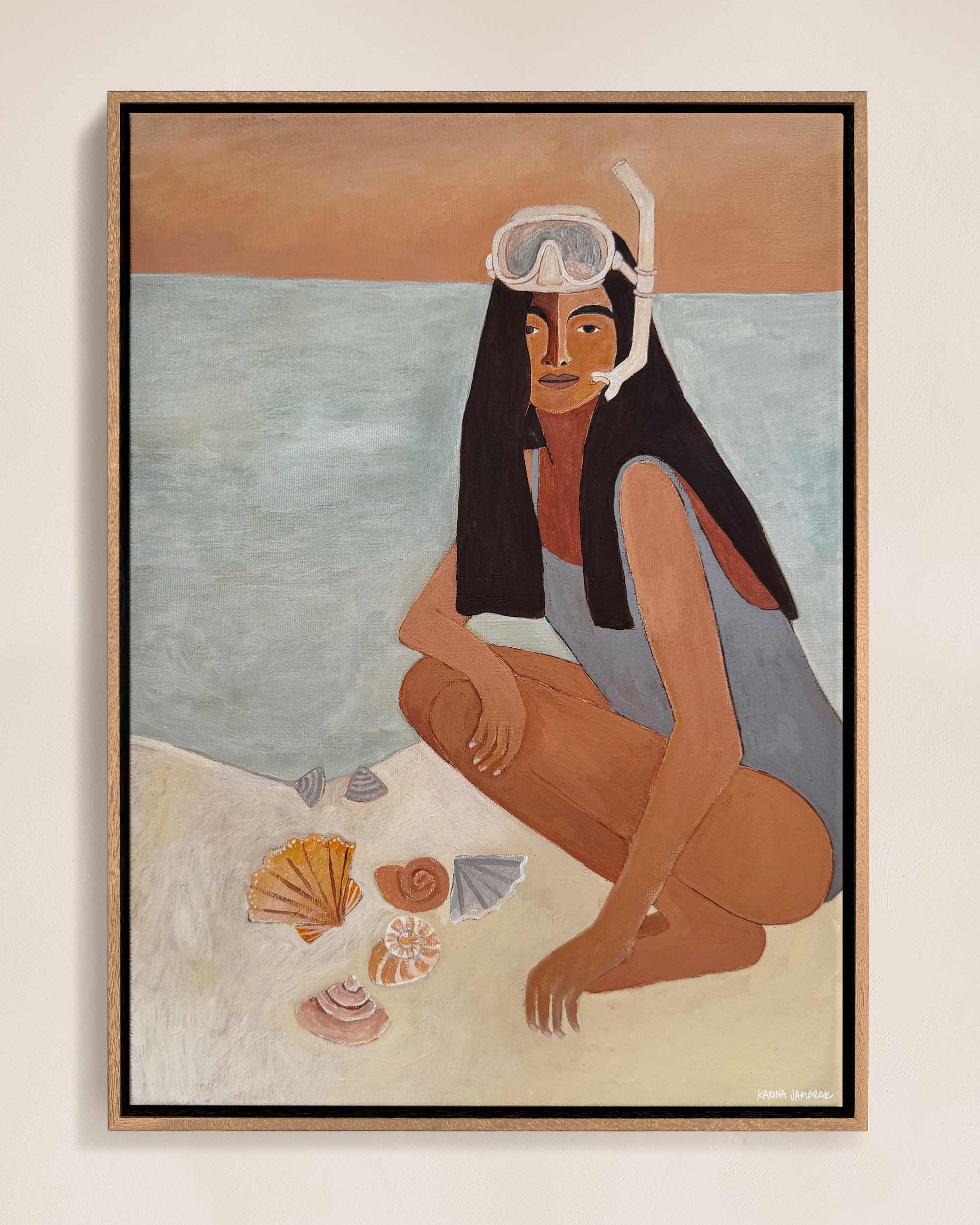 Snorkel Girl Finding Pippis Fine Art Print