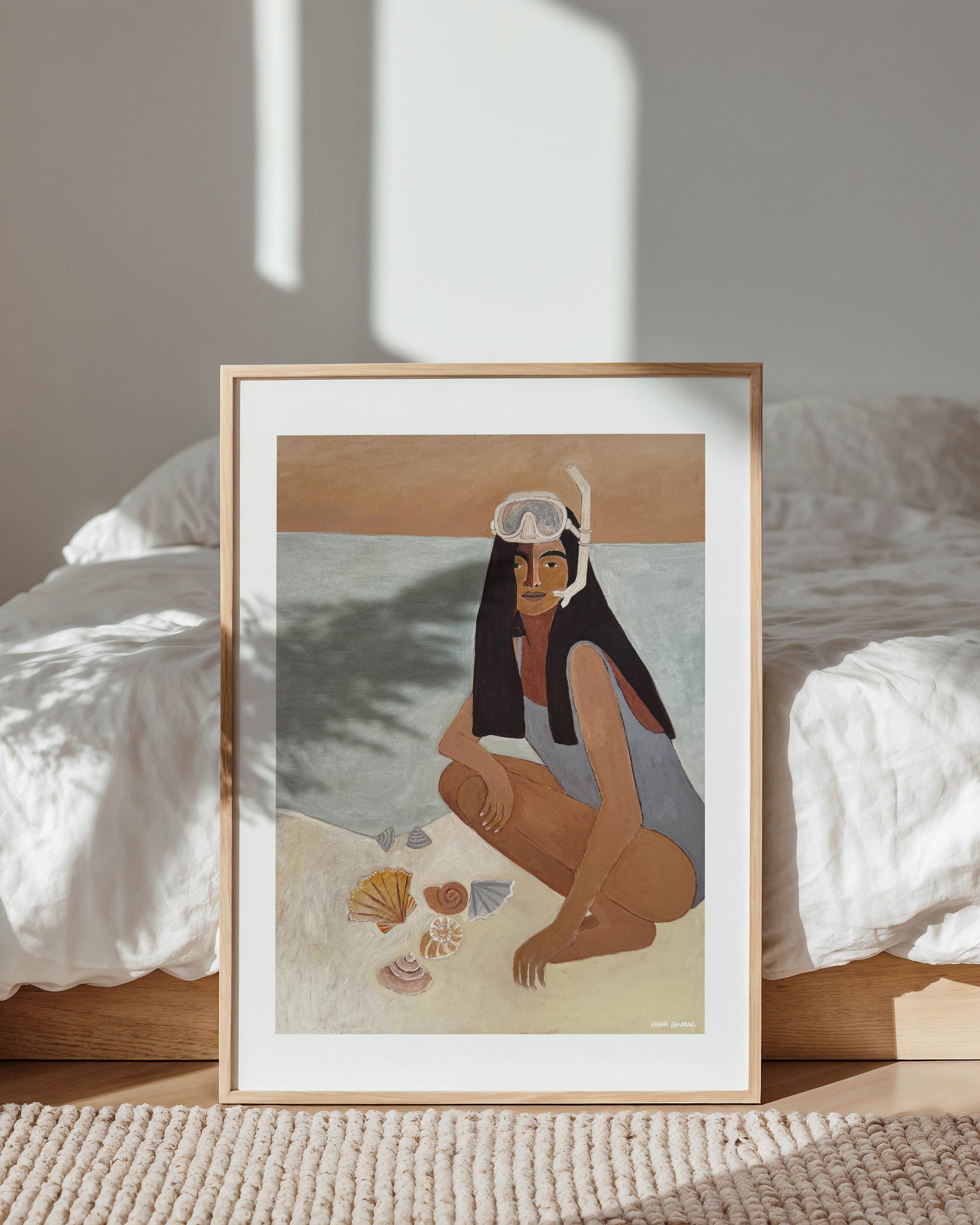 Snorkel Girl Finding Pippis Fine Art Print