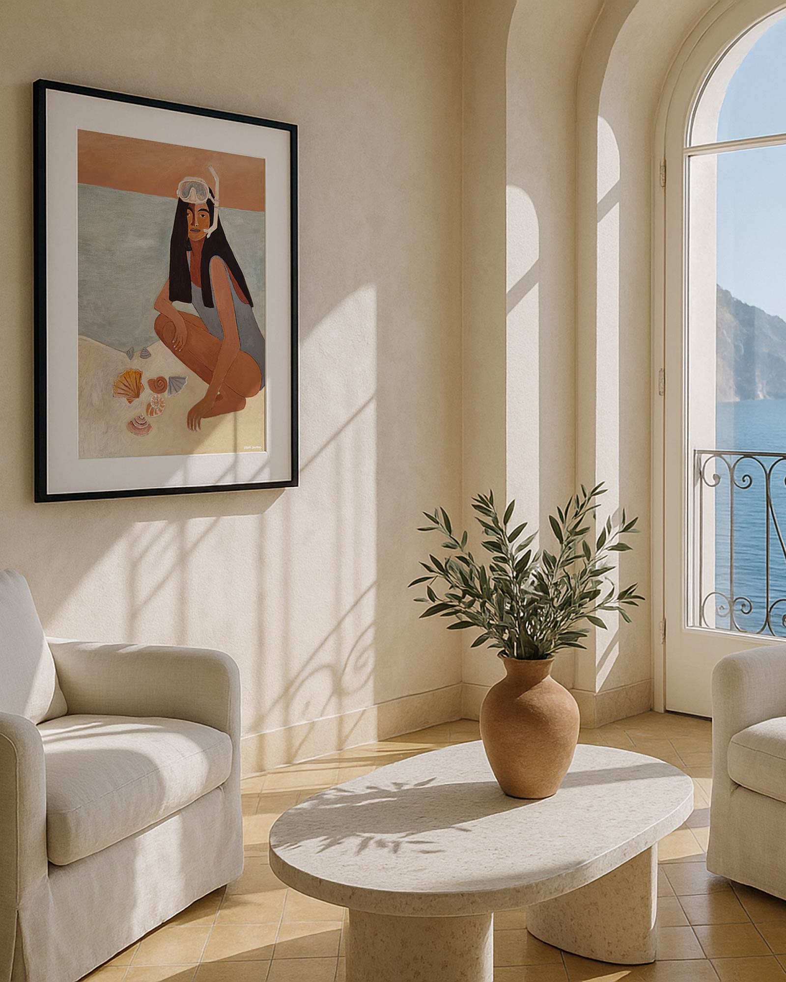 Snorkel Girl Finding Pippis Fine Art Print