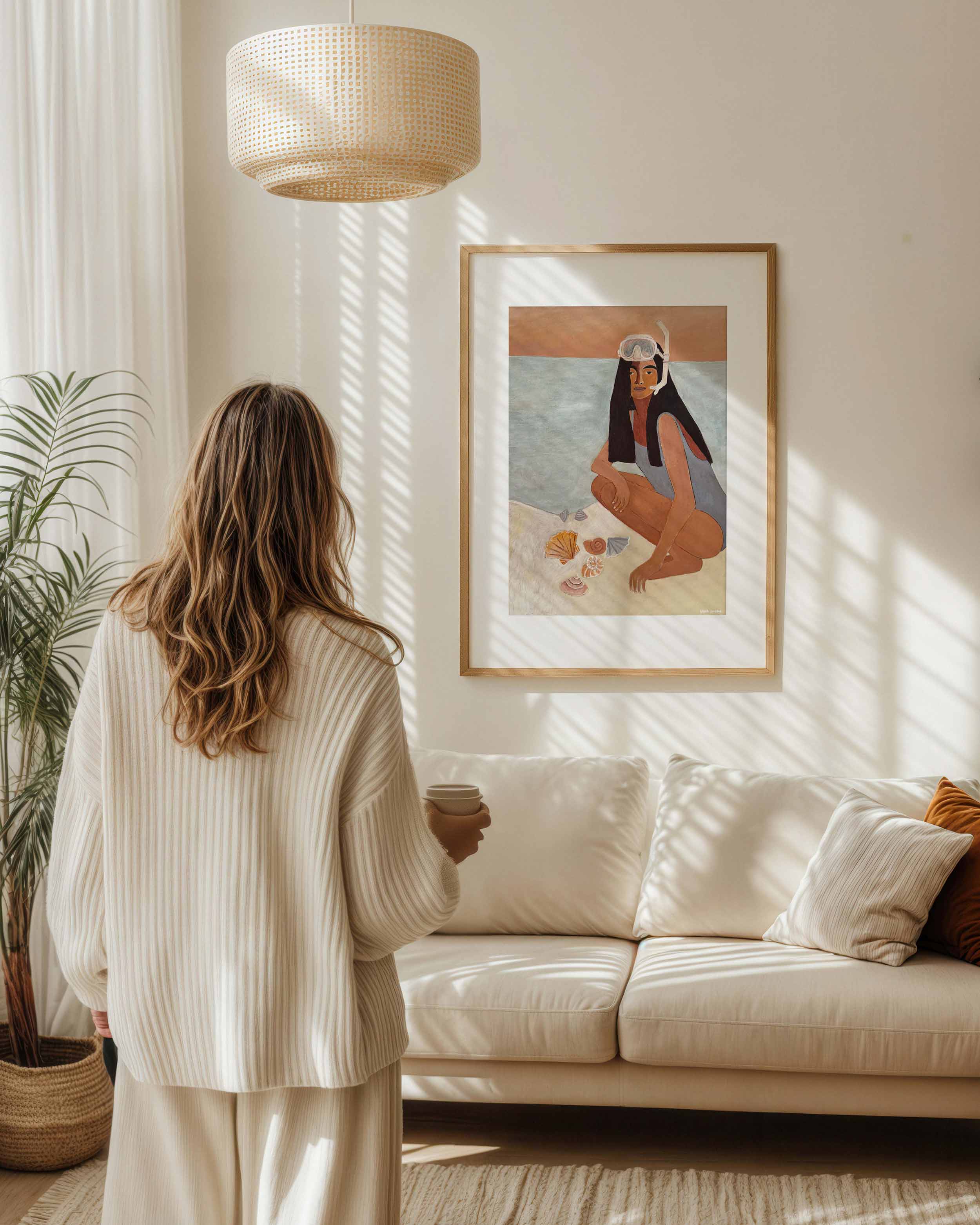 Snorkel Girl Finding Pippis Fine Art Print