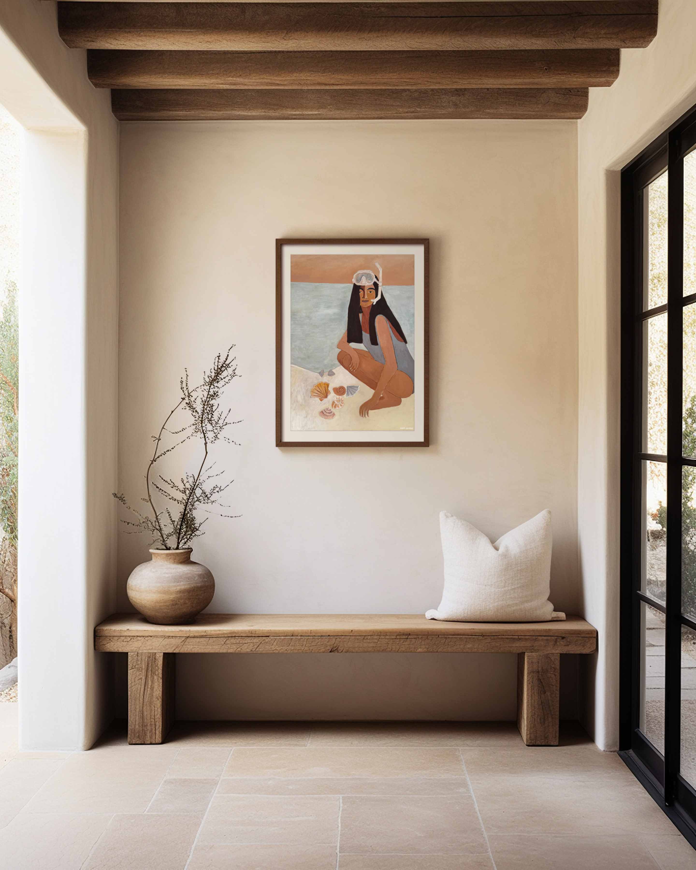 Snorkel Girl Finding Pippis Fine Art Print