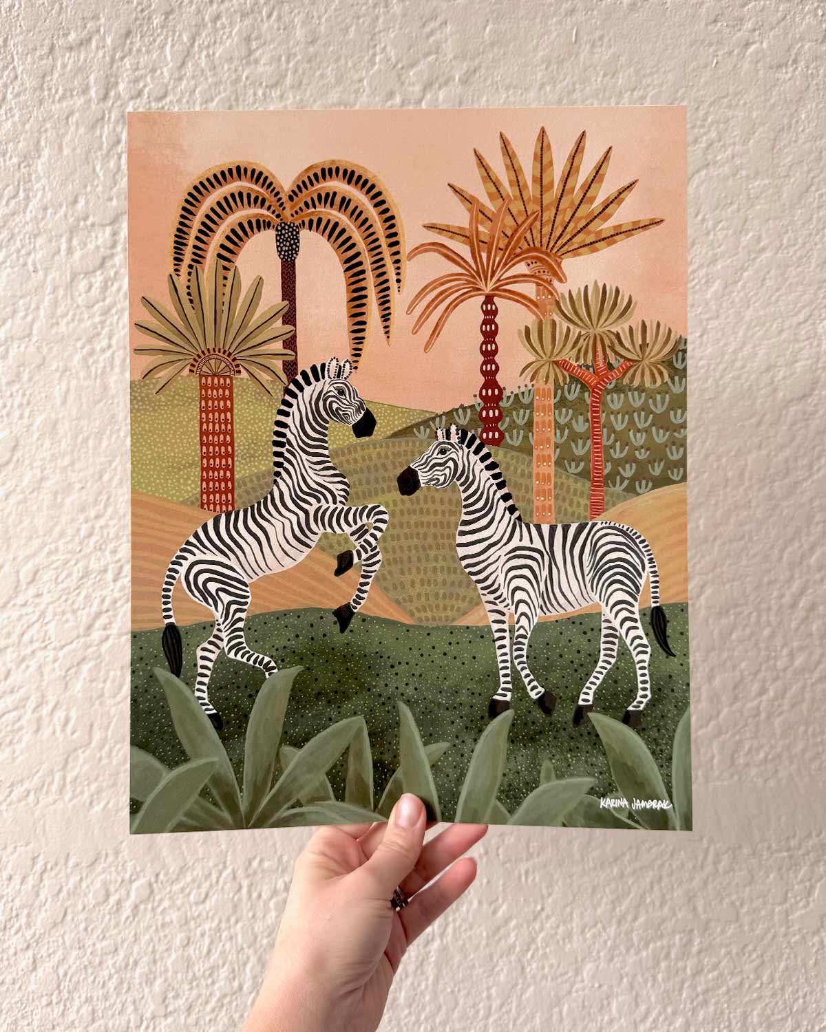 Zebra Play Fine Art Print