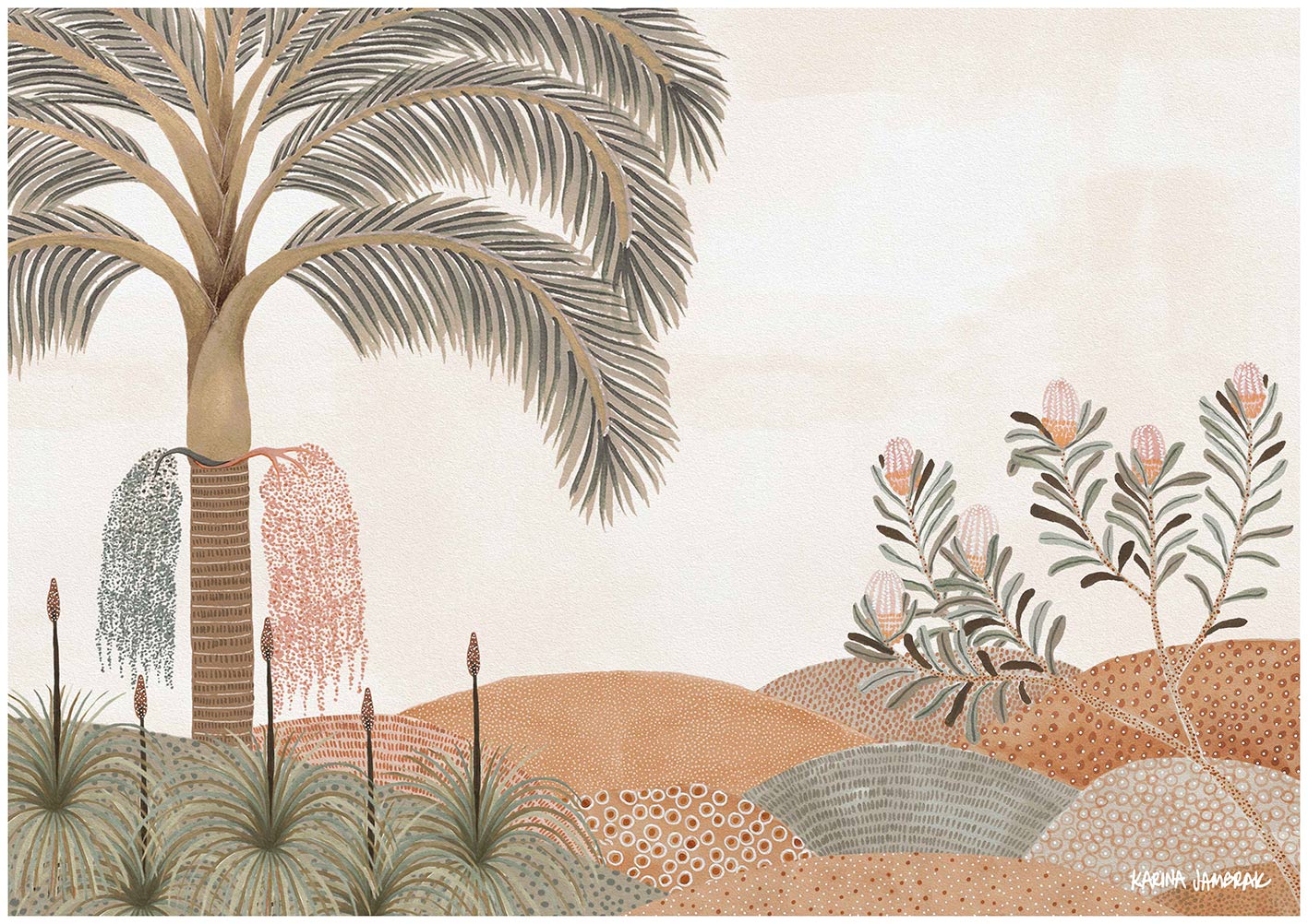 Bangalow Palm Landscape Fine Art Print
