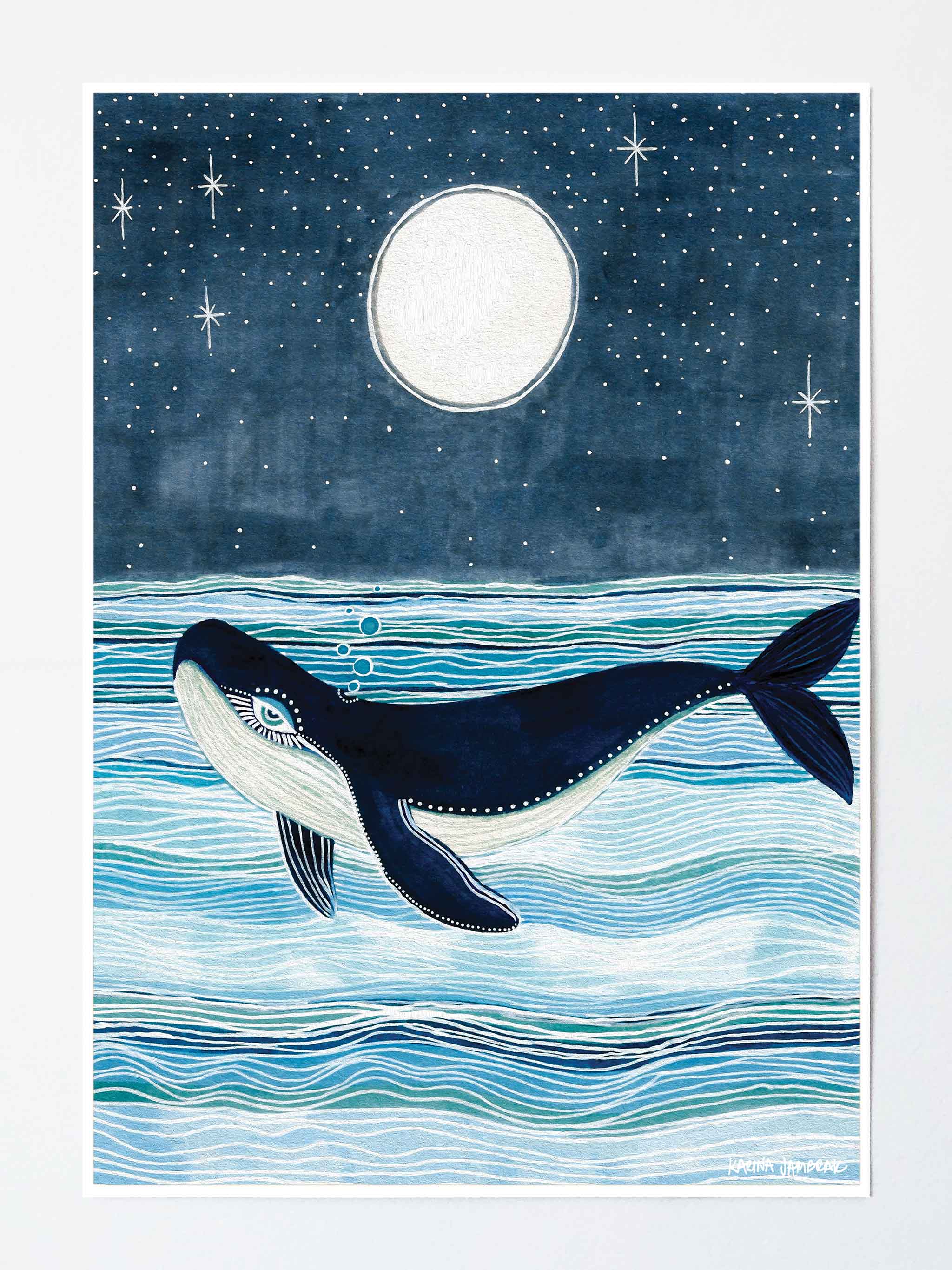 Wylie The Whale Fine Art Print