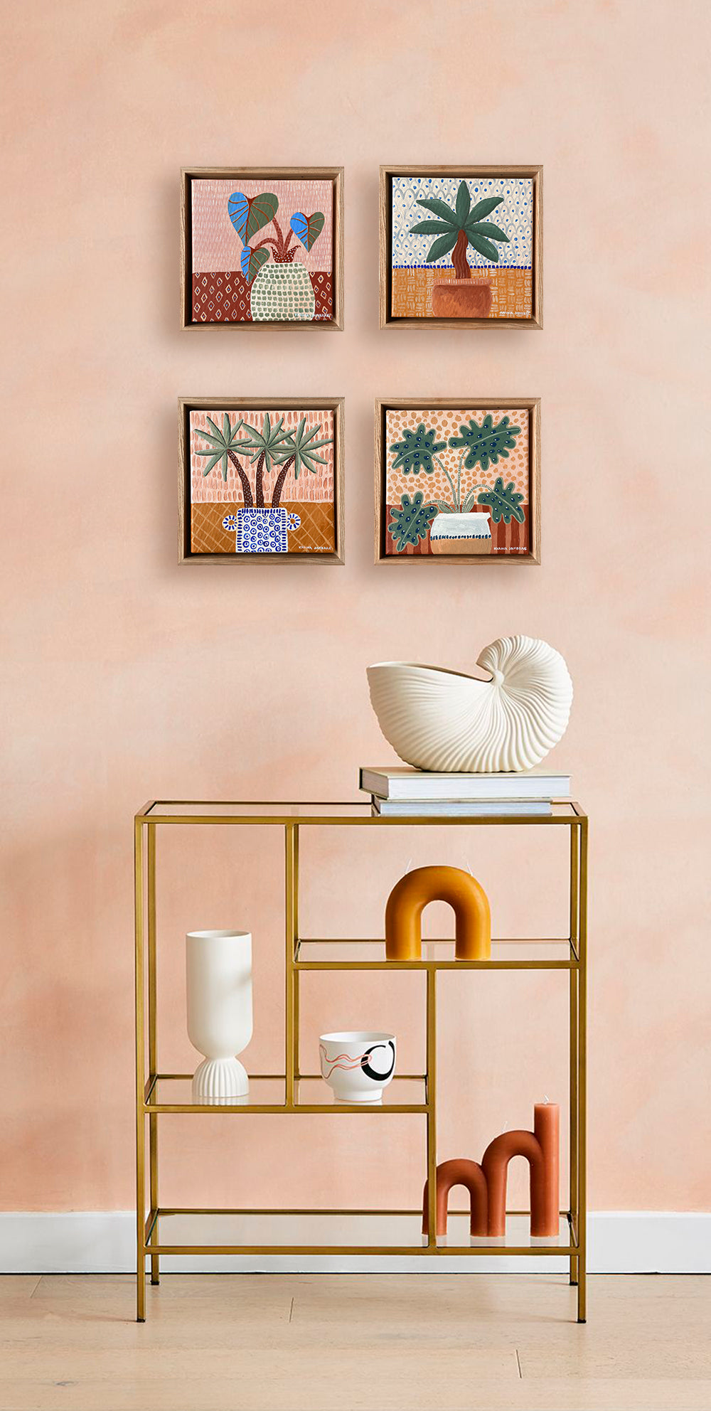 Terracotta Pot Palm Framed Canvas Print