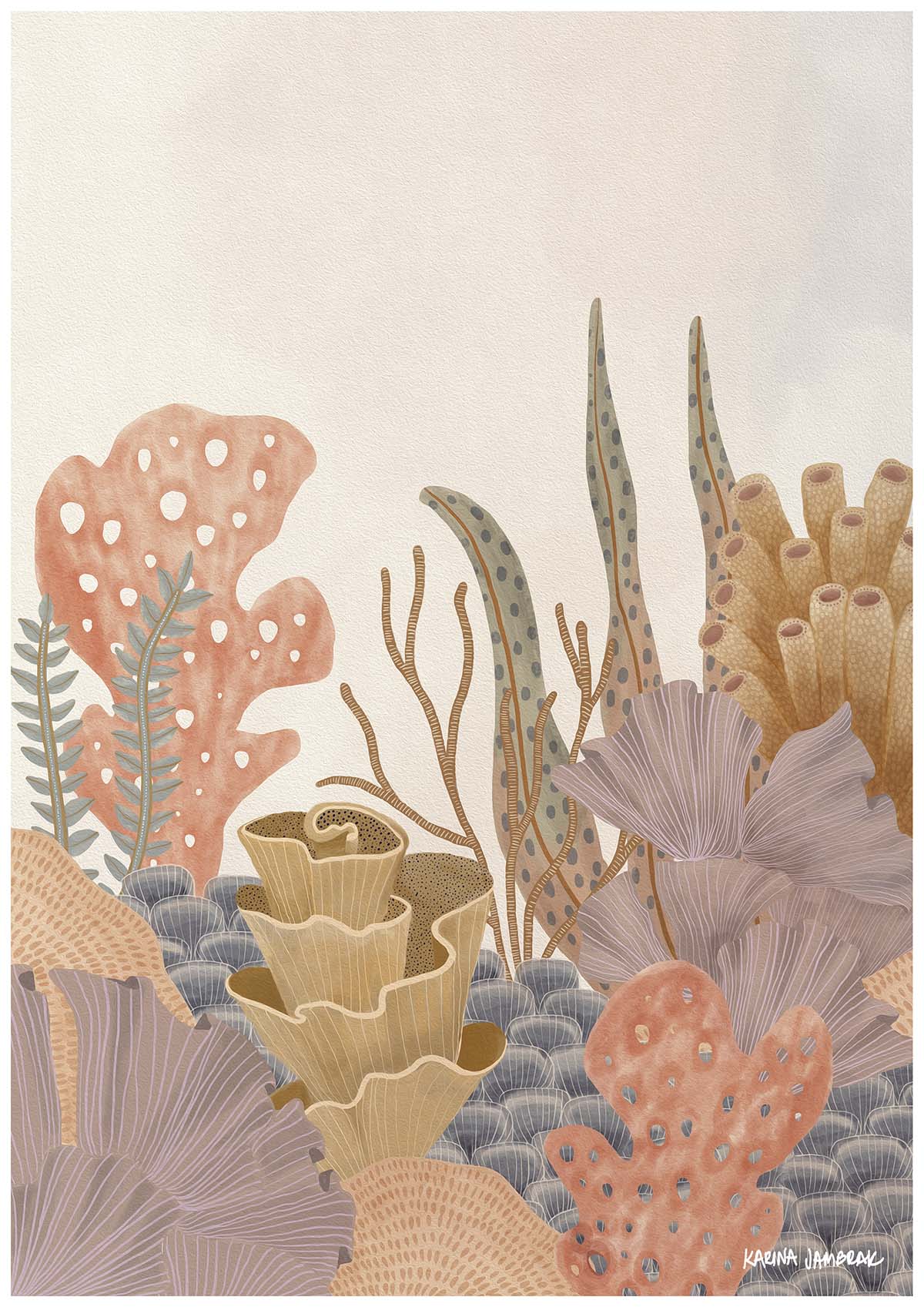Pastel Reef I Fine Art Print