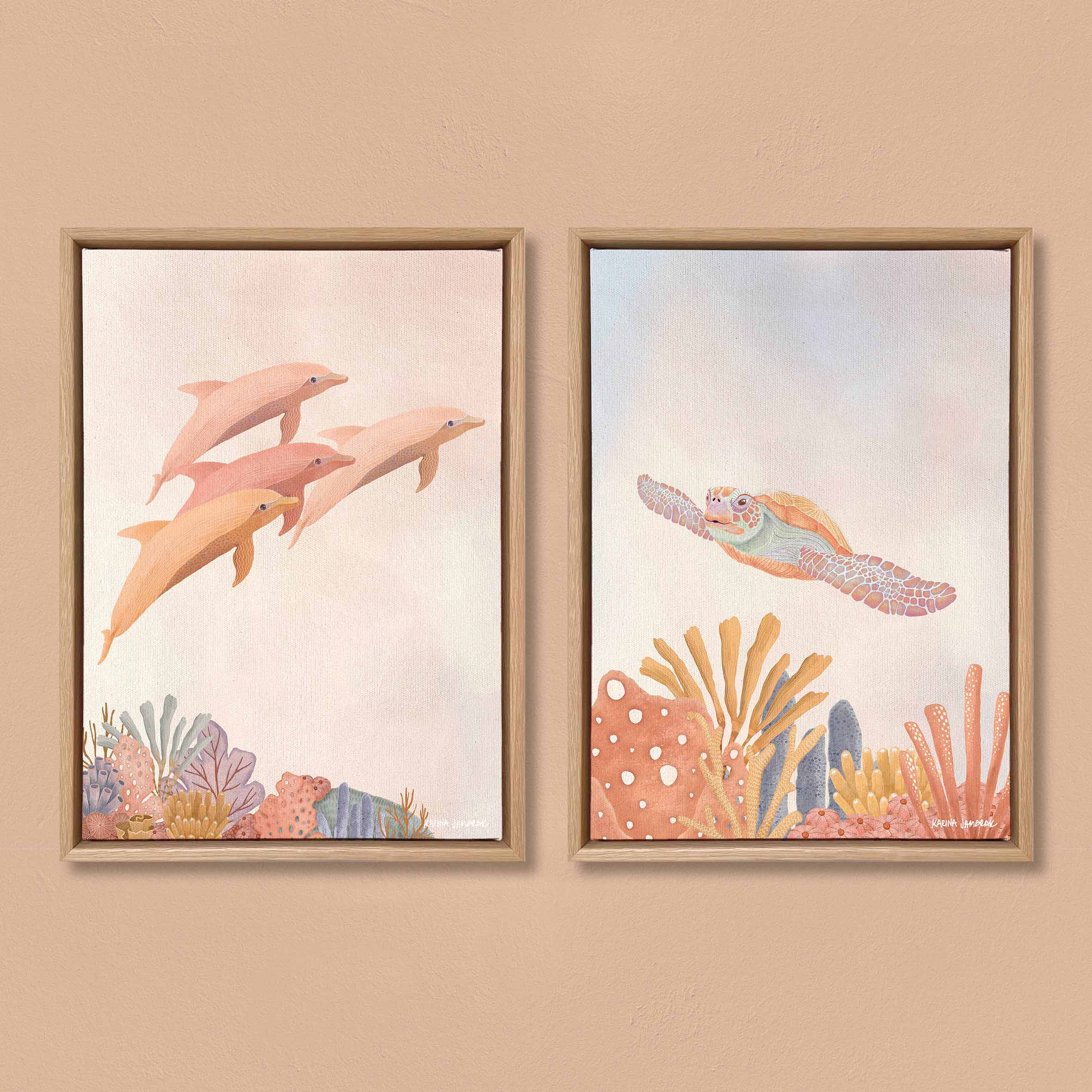 Summer Reef SET OF 2 - COMBO G (canvas)