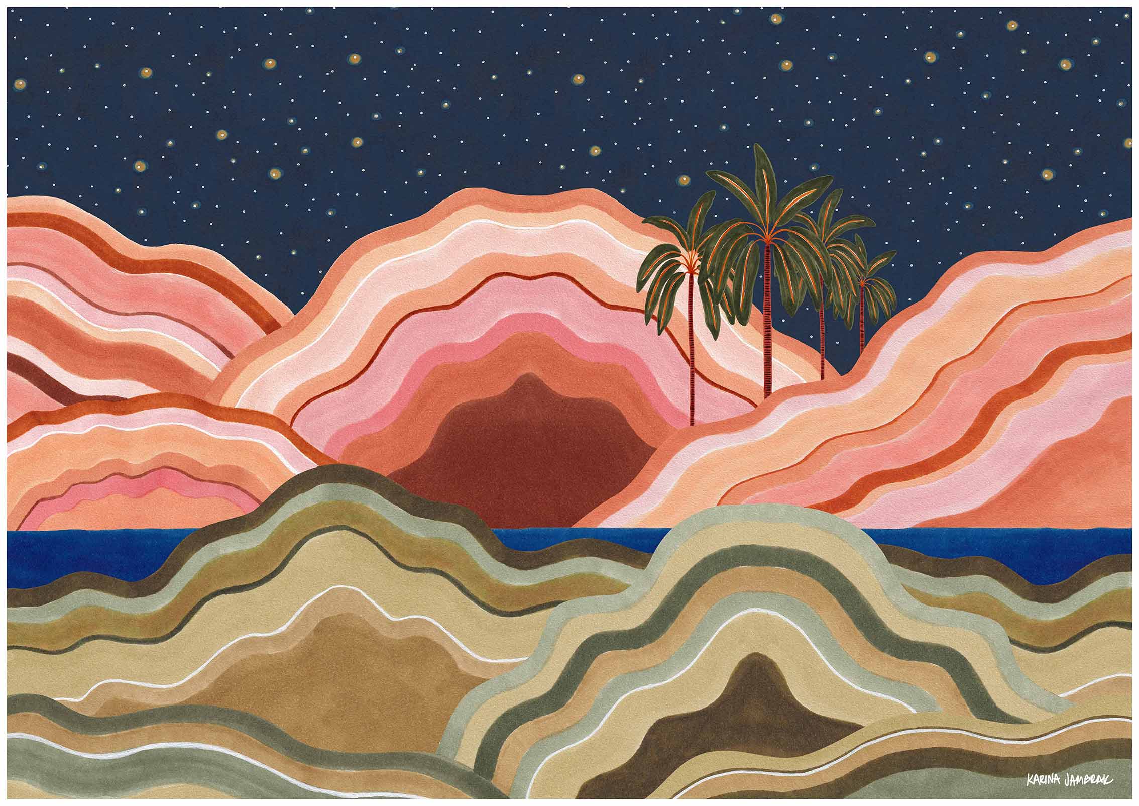 Starry Dunes Fine Art Print