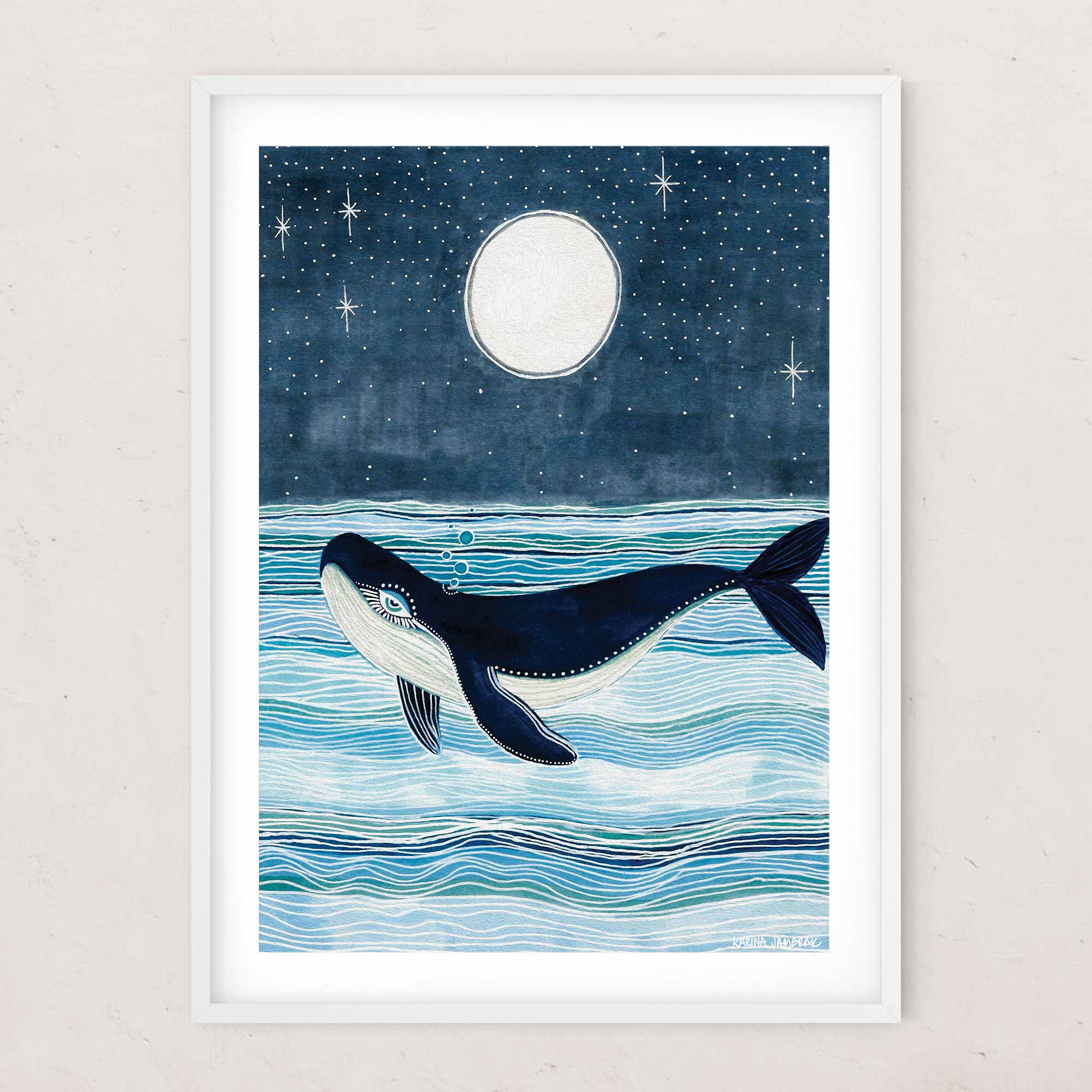 Wylie The Whale Fine Art Print