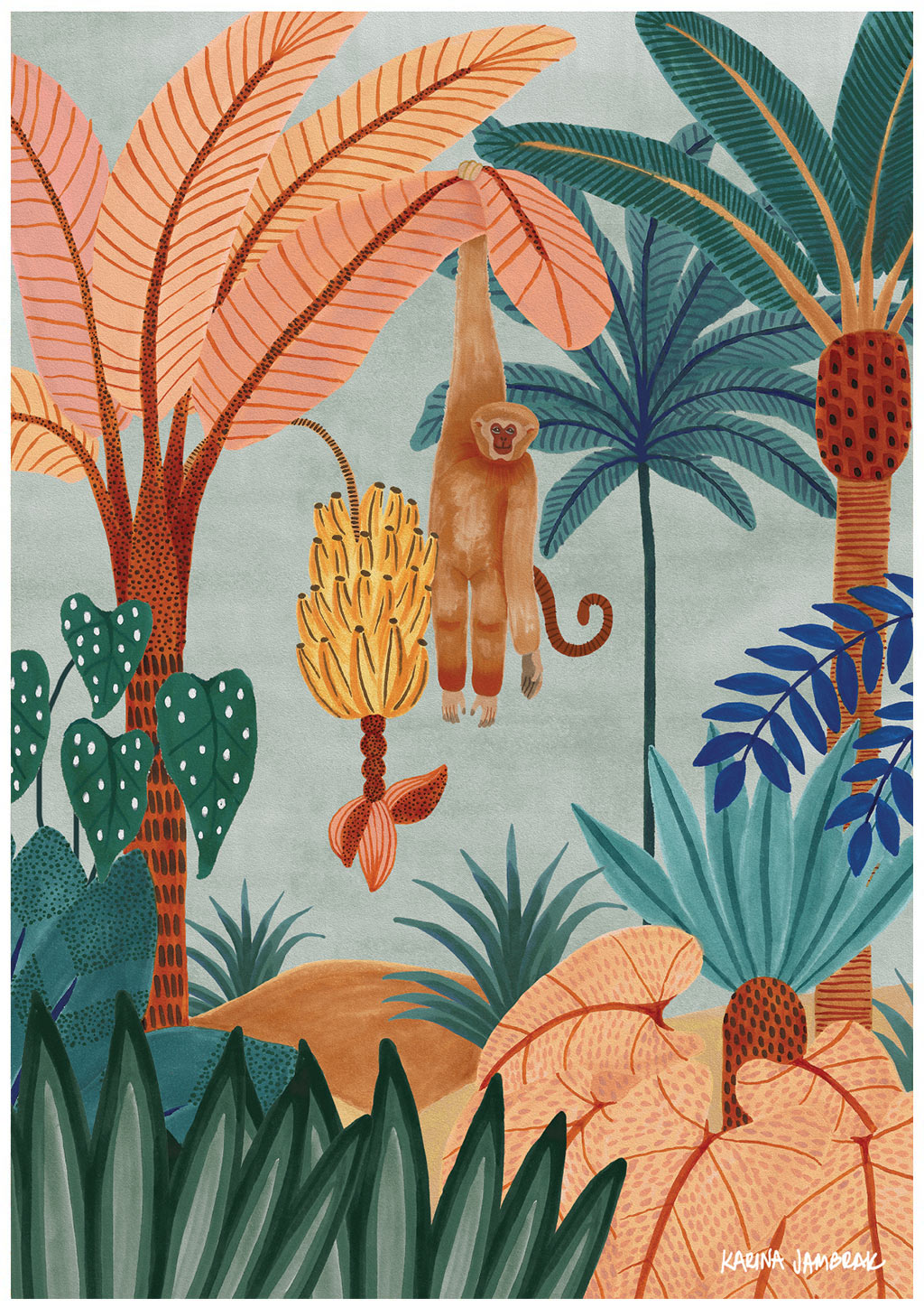 Banana Palm Days Fine Art Print